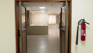 doors into a ward waiting as Kannigapuram opens for CoVid patients