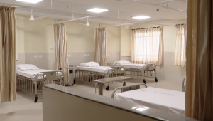 ward ready for patients with beds, mattresses and bedding in Kannigapuram ready for CoVidKannigapuram opens fo patients