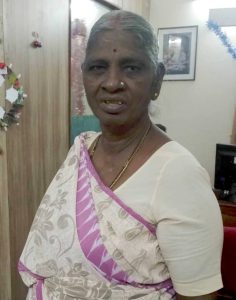 Raji amma after the cancer care she received at CMC Vellore