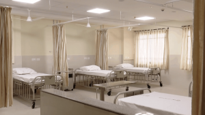 ward ready for patients with beds, mattresses and bedding in Kannigapuram ready for CoVidKannigapuram opens fo patients