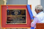 Donation plaque making the opening of the eye clinic at RUHSA