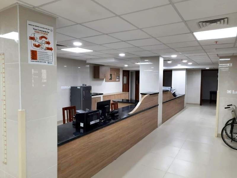 Administration area for a ward of the new One of the new Paul Brand Block. Opened May 3rd 2020. These facilities will help treat patients with COVID, but later will be an Orthopaedic block