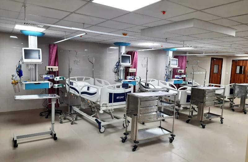 12 ICU beds opened 3rd May 2021 in the Paul Brand Blcok. Will care for sick COVID patients during this second surge