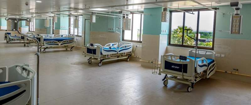 some of the new ICU beds in Kannigapuram - more equipment to be added