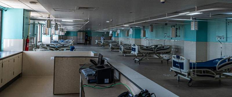 new ICU beds at Kannigapuram May 2021 2bd wave surge CMC Vellore. more equipment to be put in